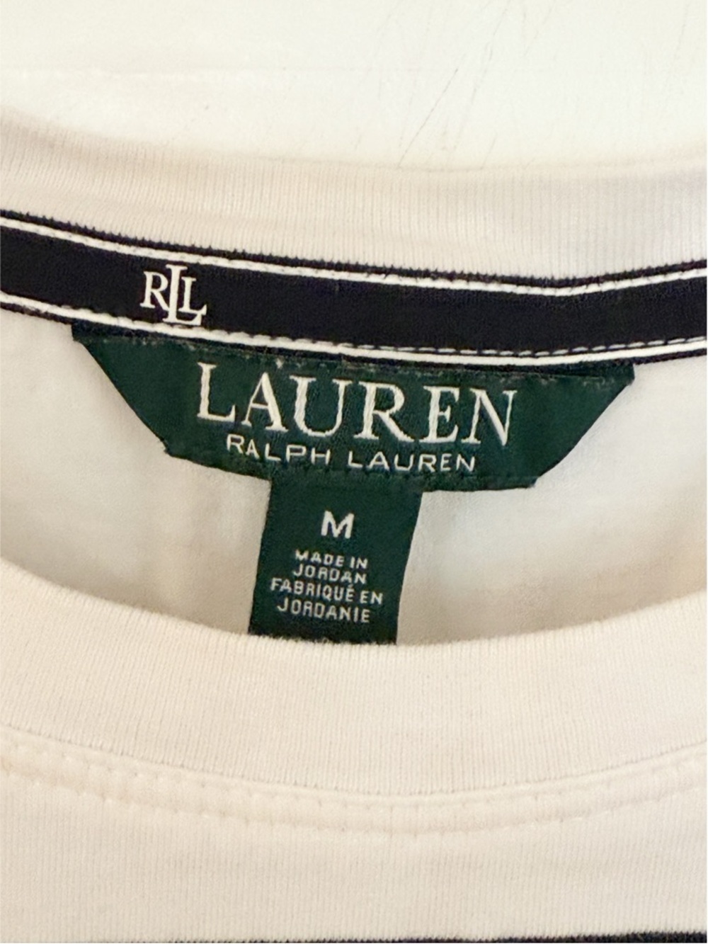 Lauren Ralph Lauren striped short-sleeve crew neck t-shirt M - Picture 2 of 5